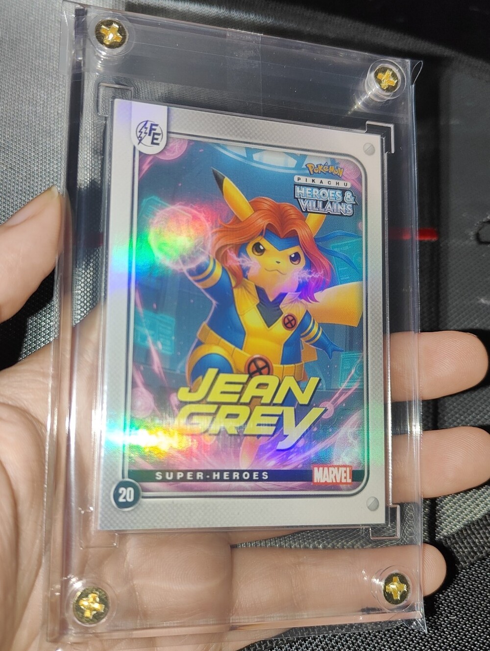 Jean Grey Pikachu X-Men holo encased Heroes & Villians Marvel card Unofficial